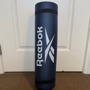 Reebok Navy Blue and White Rolled Yoga Mat